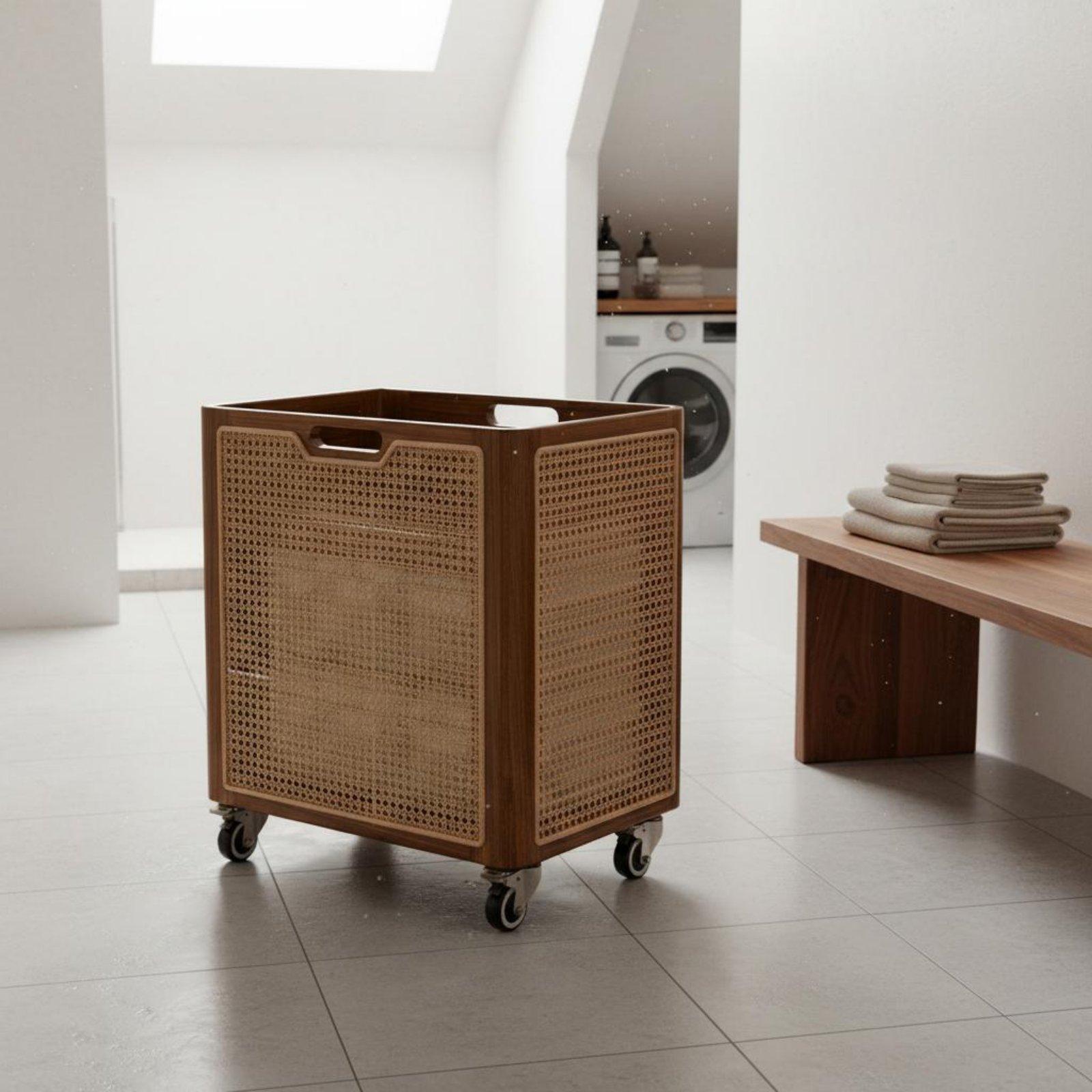 Home Decor Hampers - Cesto de Ropa de Madera Decorativo