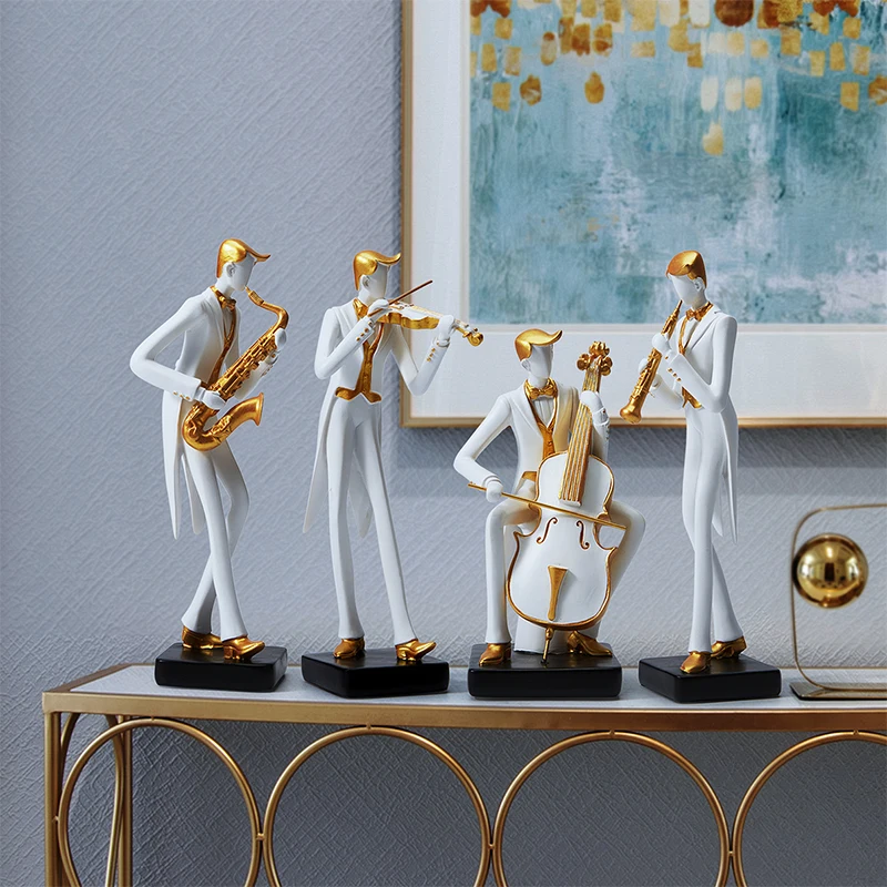 Home Decor Modern Organic - Figuras Miniatura de Personajes de Músicos