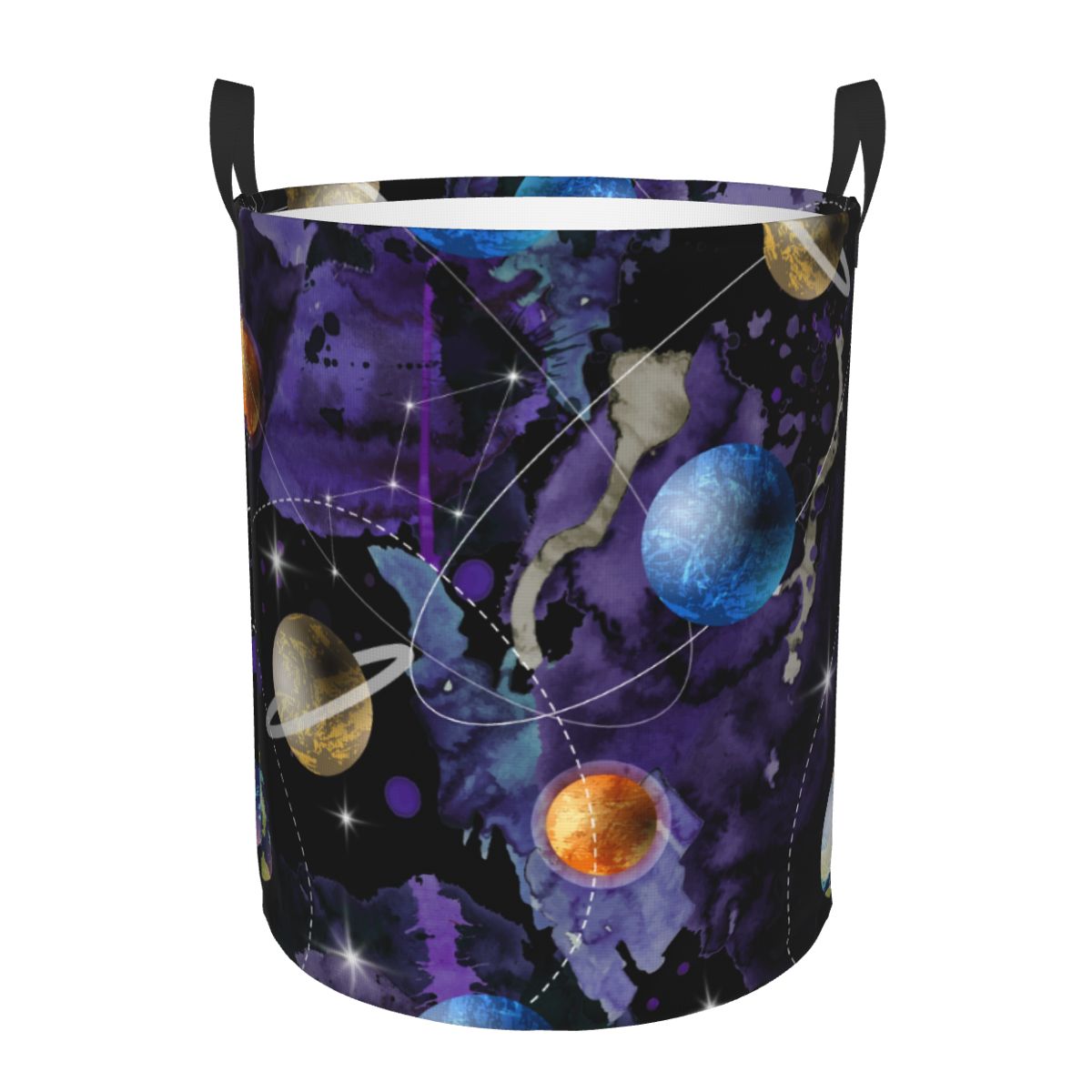 Home Decor Hampers - Cesto de lavandería redondo The Universe,