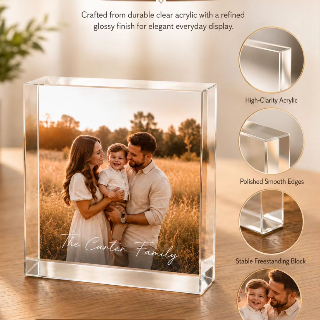 Home Decor Free Images - Bloque de Fotos Acrílico Personalizado para