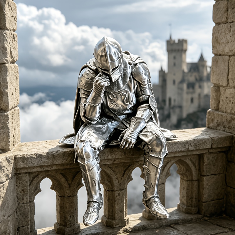 Home Decor Medieval - Figura de Caballero Medieval, Estatua de