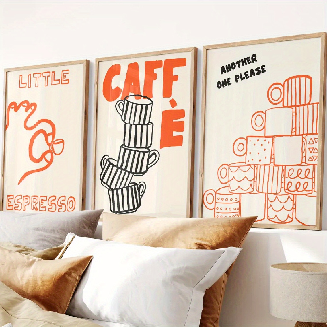 Home Decor Minimal - Póster minimalista en lienzo de café