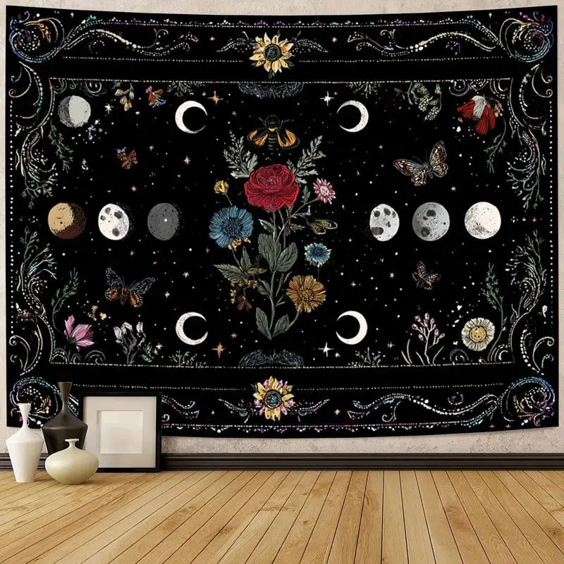 Home Decor Yoga - Tapiz bohemio con motivos de fases