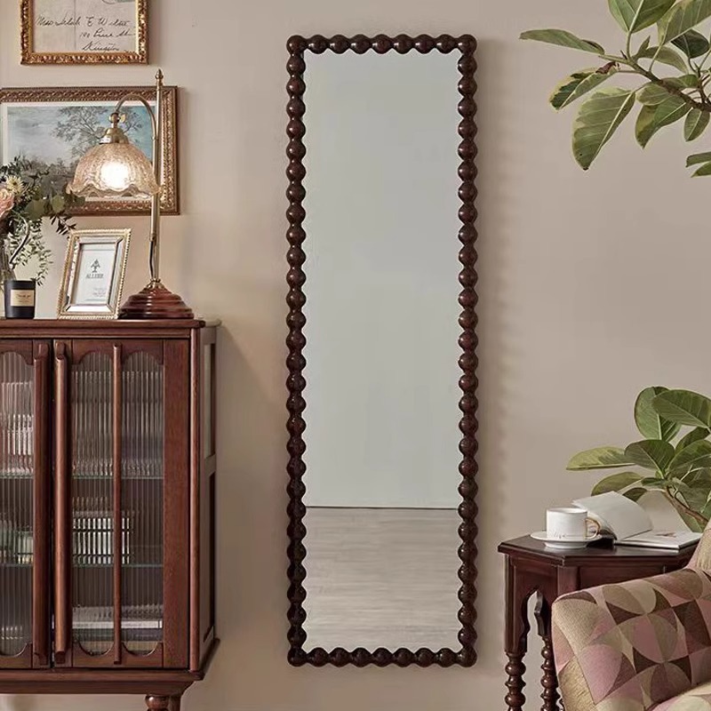 Home Decor Medieval - Espejo de cuerpo entero de madera
