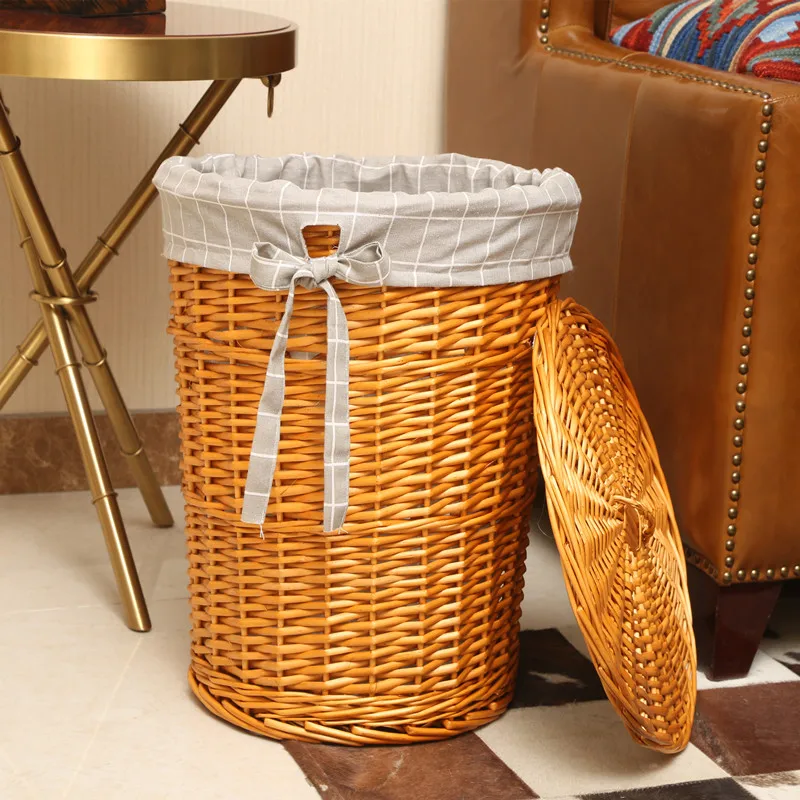 Home Decor Hampers - Cesto de mimbre con tapa para