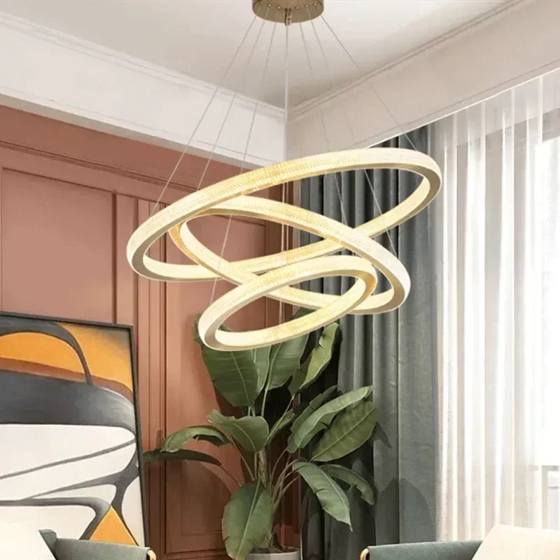 Home Decor Exhibition - Lámpara colgante LED de cristal Circular