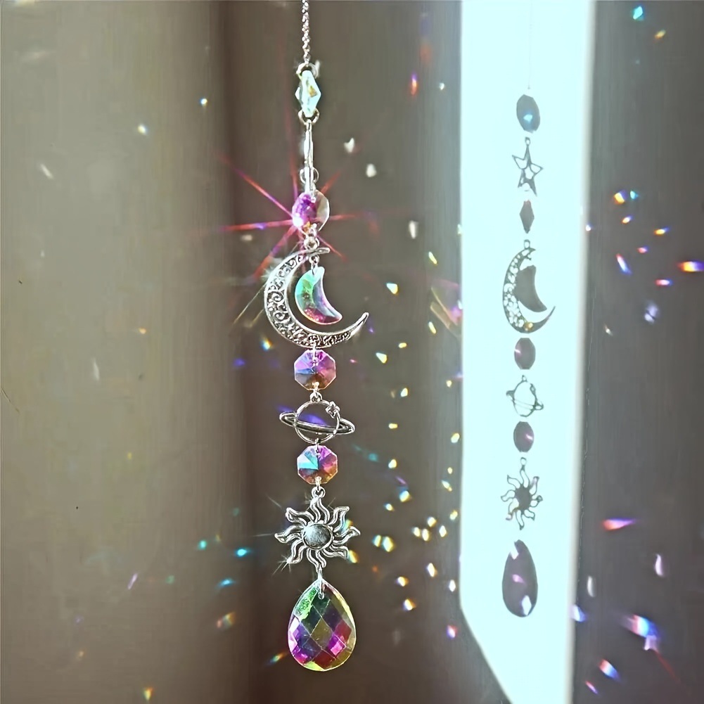 Crystal Sun Catcher - Atrapasueños de cristal para ventana, prisma