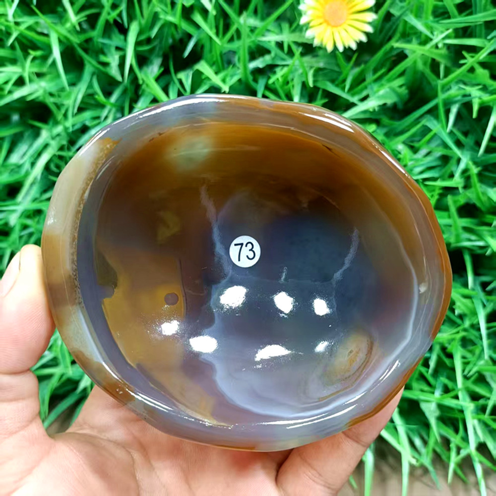 Home Decor Modern Organic - Cuenco de ágata de cristal de