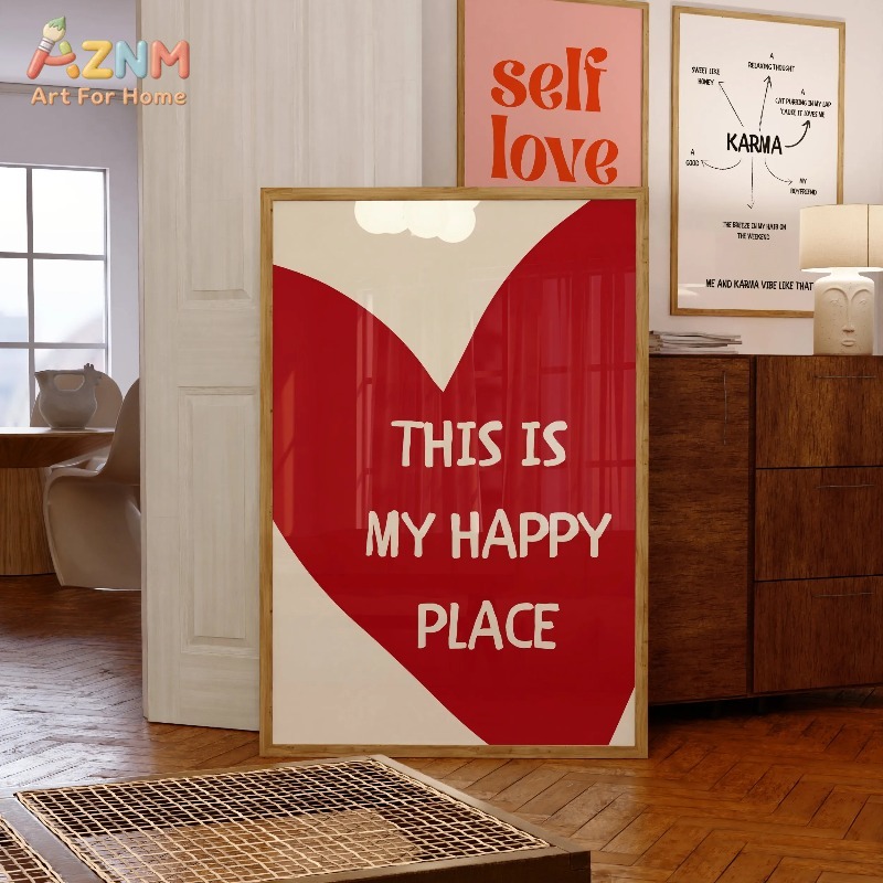 Póster artístico con texto de  - Home Decor Minimal reseña y precio