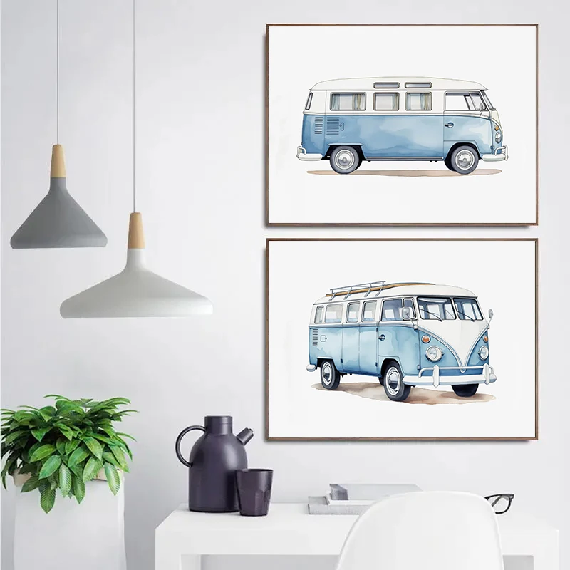 Pósteres Retro de arte de acua - Watercolor Poster Print reseña y precio