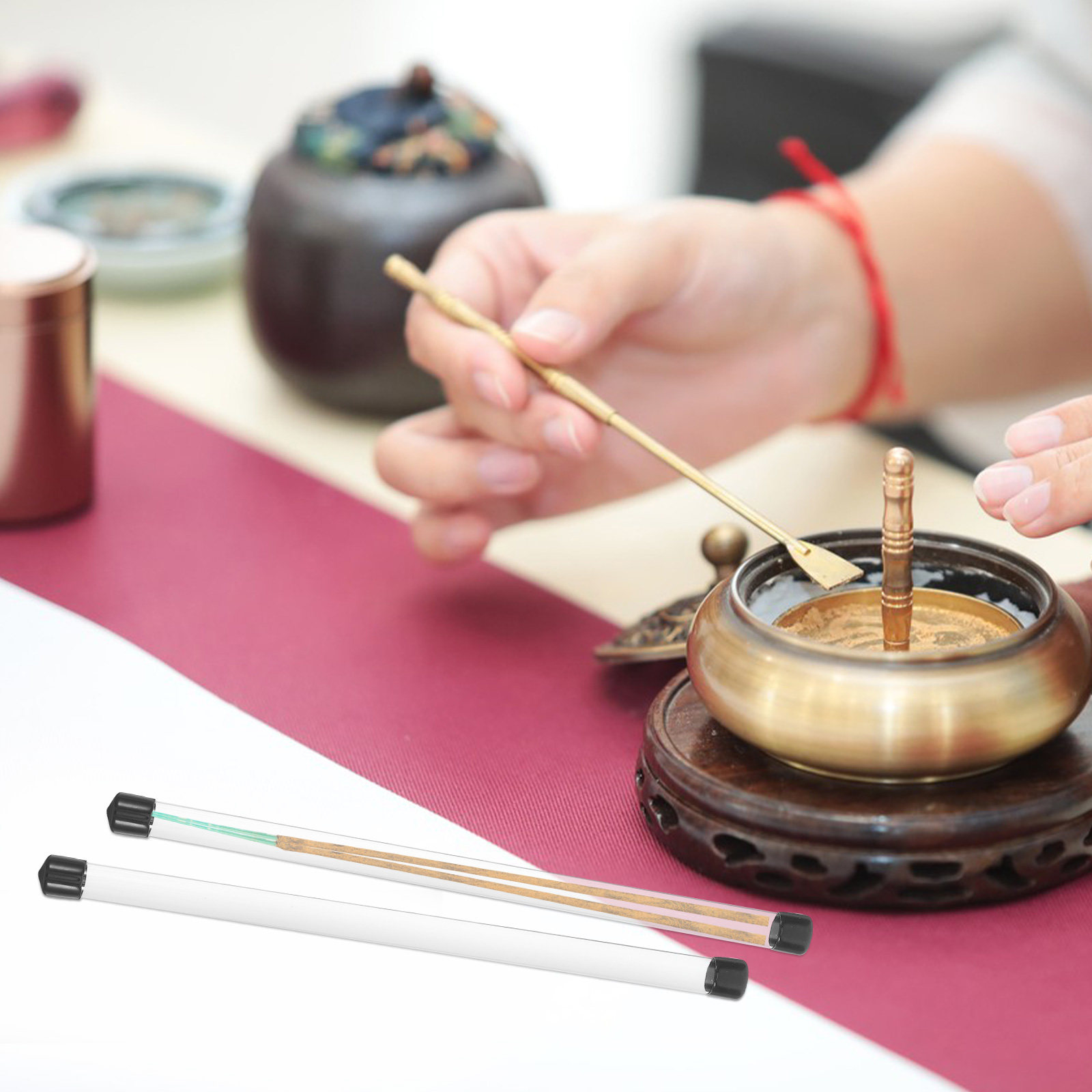 4 tubos transparentes de plást - Incense Stick Holder reseña y precio