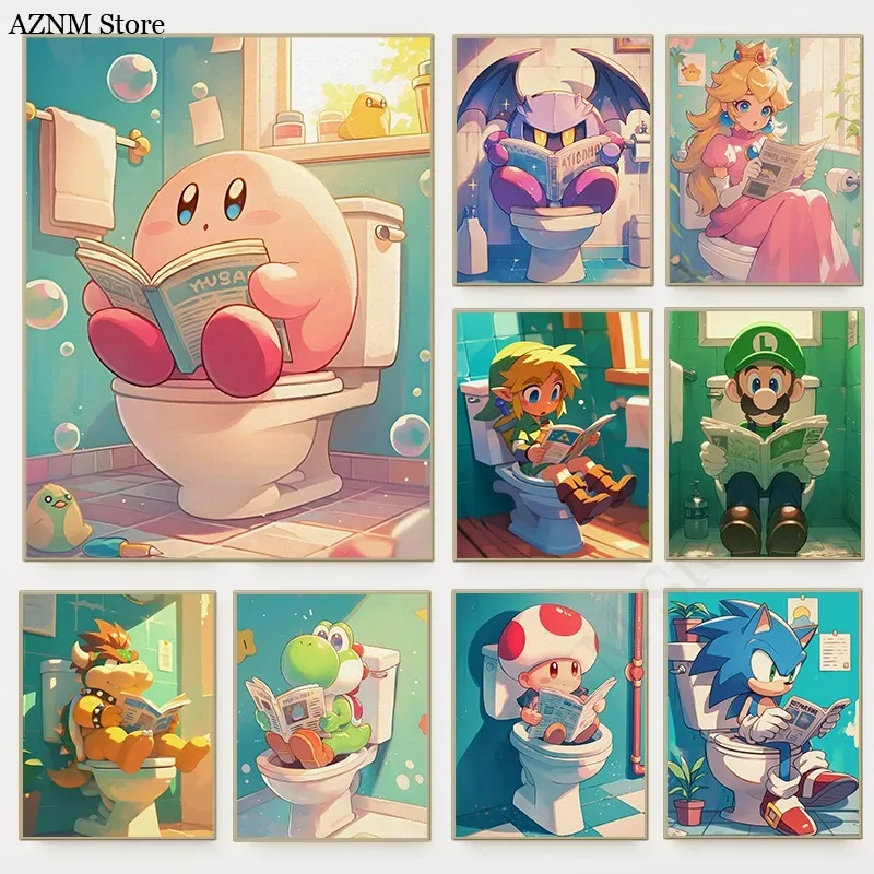 Póster de videojuego de dibujo - Watercolor Poster Print reseña y precio