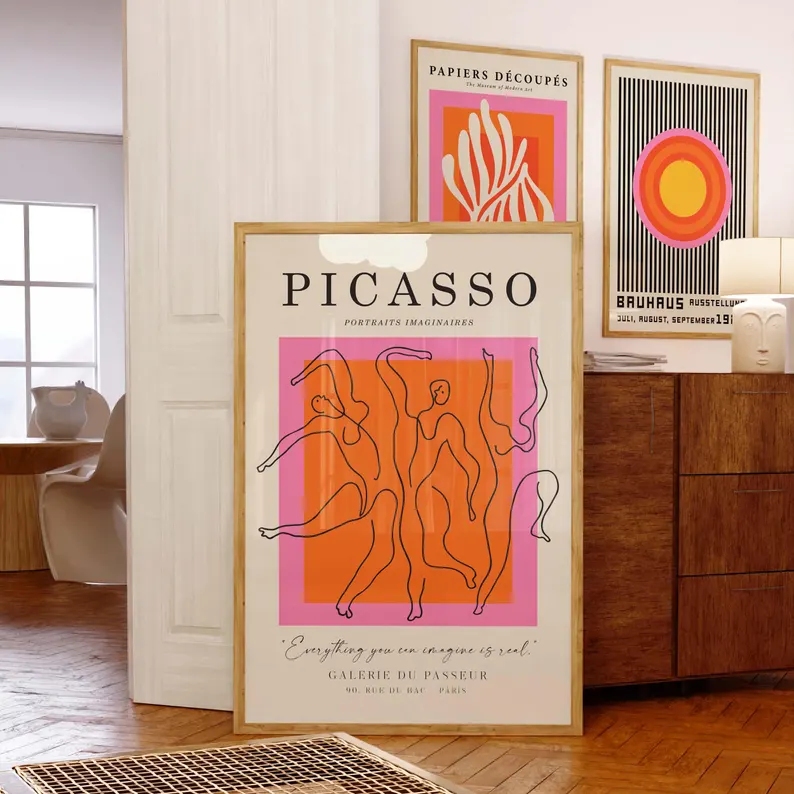 3 piezas de arte moderno naran - Home Decor Reviews reseña y precio