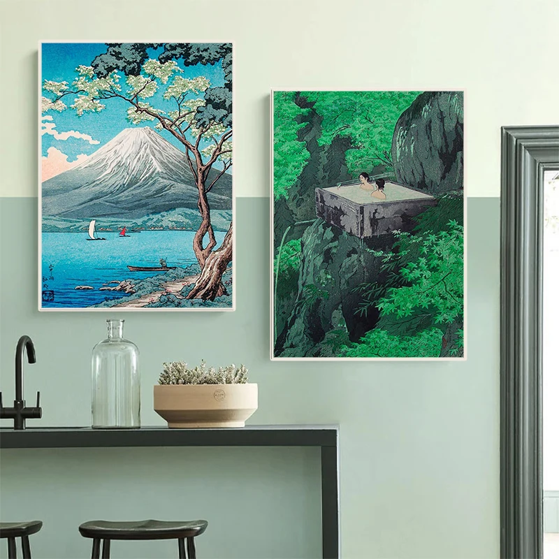 Póster tradicional japonés Ret - Watercolor Poster Print reseña y precio