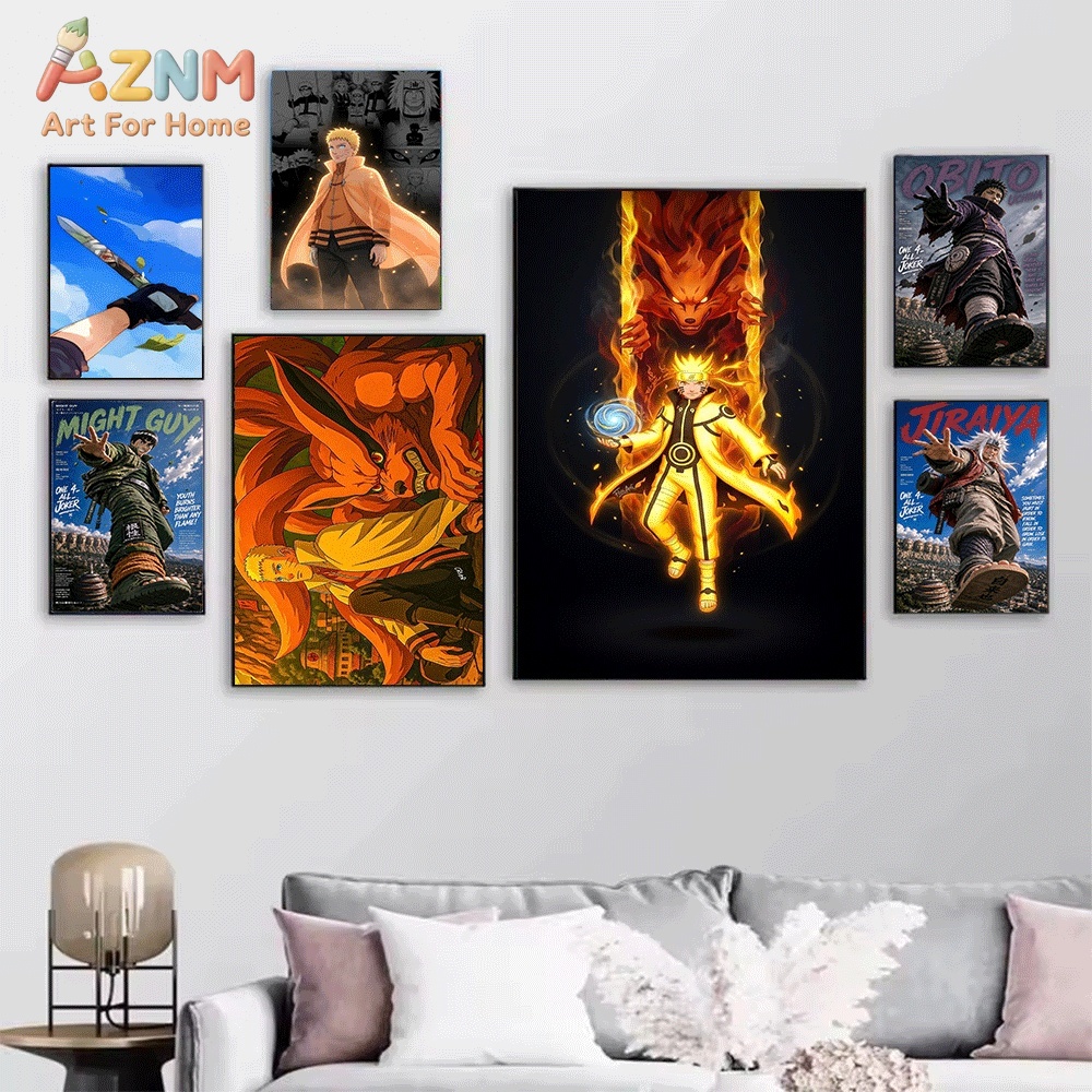 Naruto Anime Naruto Kurama Tem - Watercolor Poster Print reseña y precio