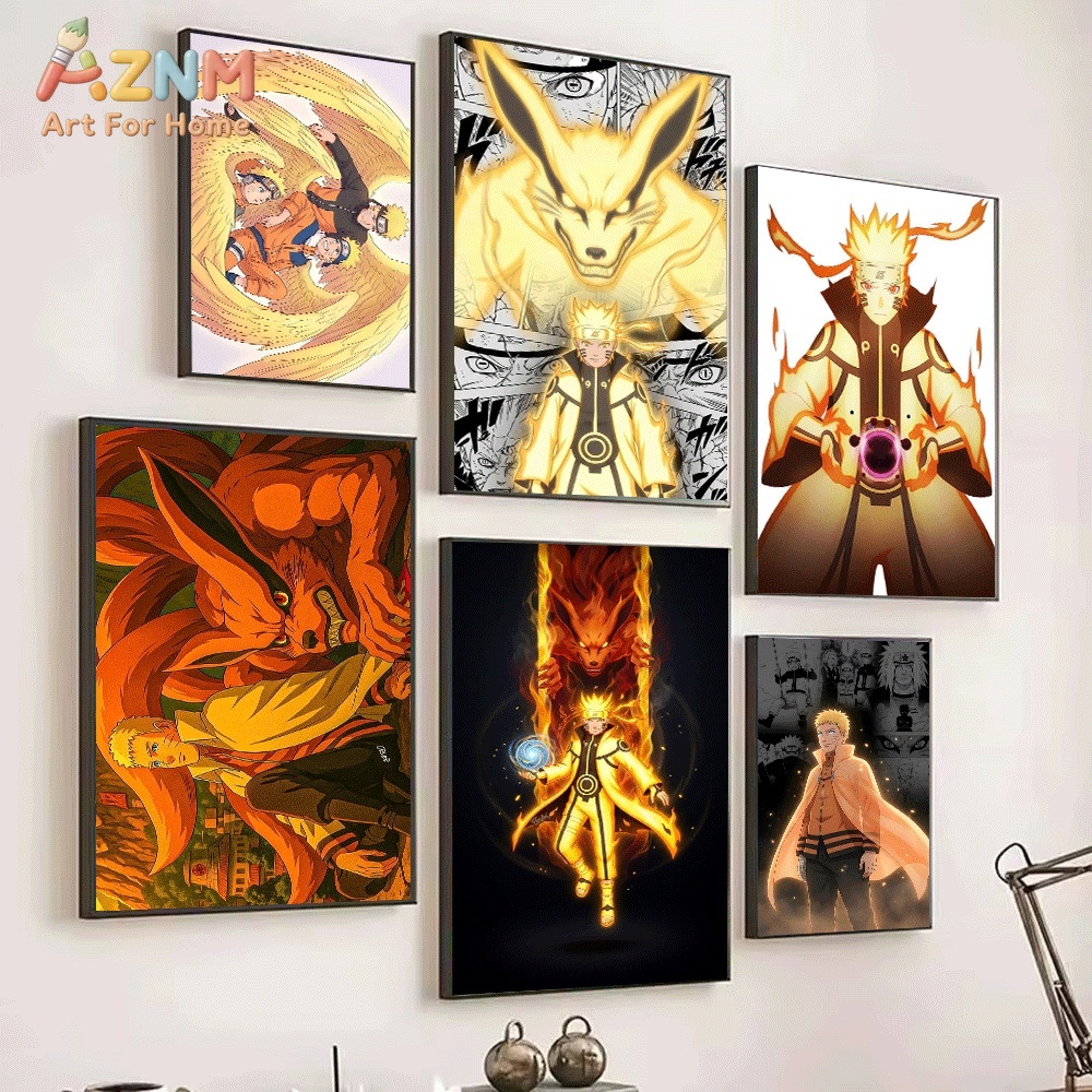 Naruto Anime Naruto Kurama Tem - Watercolor Poster Print reseña y precio