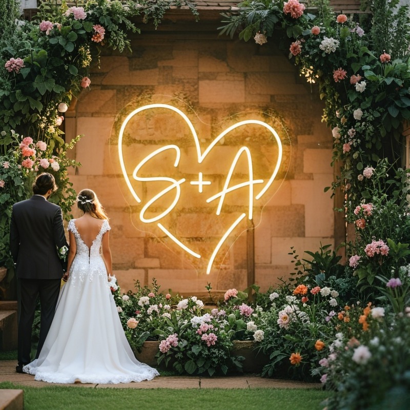 Letrero de neón LED con inicia - Home Decor For Wedding reseña y precio