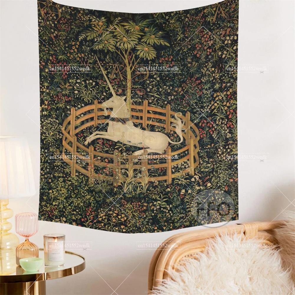 Tapiz de pared de Unicornio en - Home Decor Medieval reseña y precio