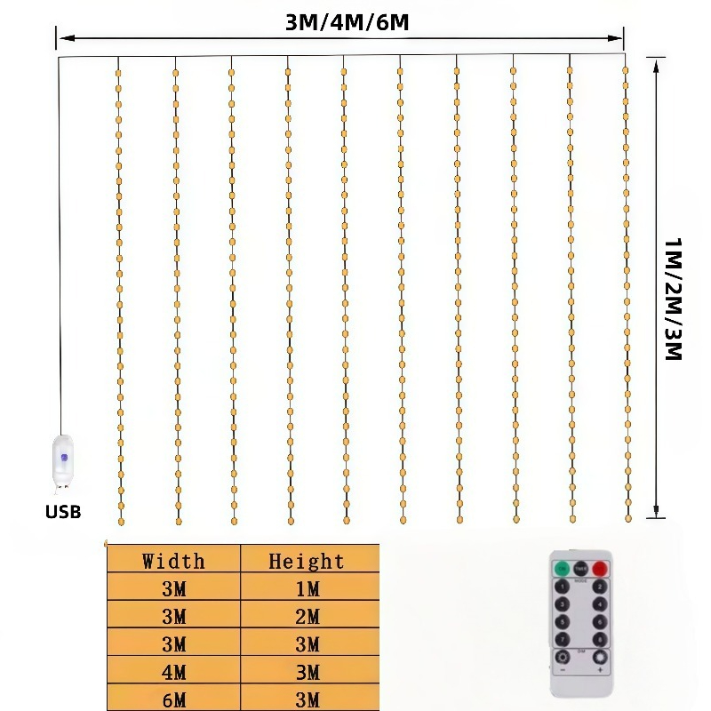 Guirnalda de Luces LED de 3/4/ - String Curtain Light reseña y precio