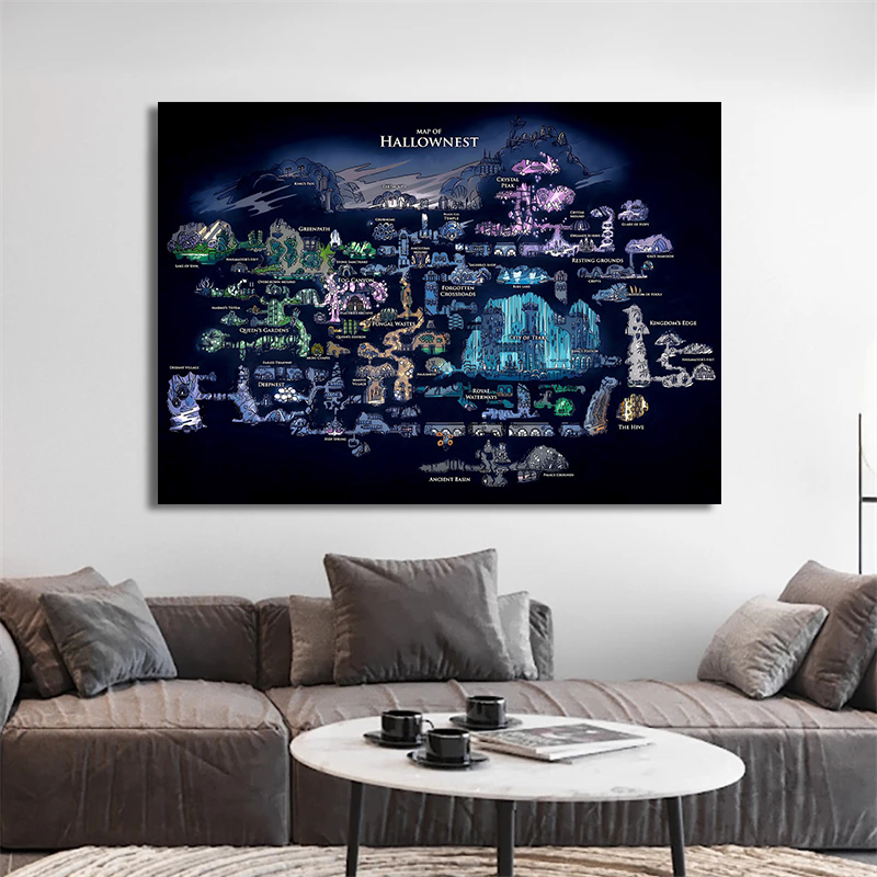 Póster de mapa del juego Hollo - Watercolor Poster Print reseña y precio