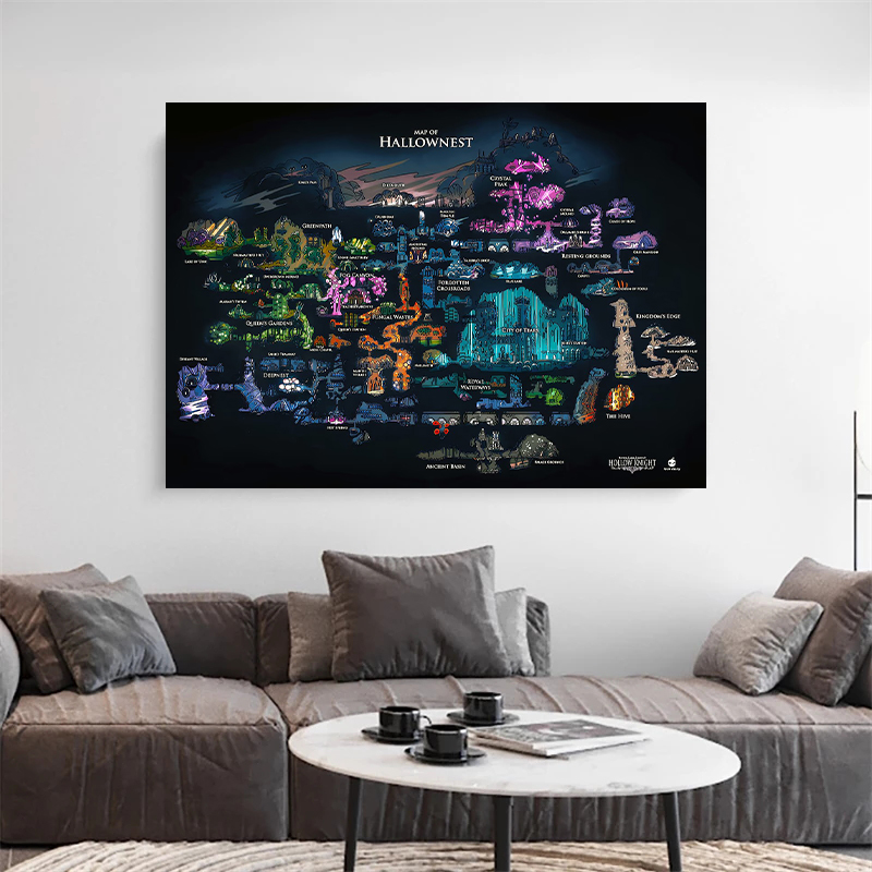 Póster de mapa del juego Hollo - Watercolor Poster Print reseña y precio