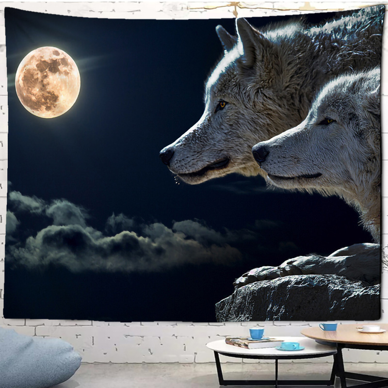 Tapiz de lobo de fantasía para - Home Decor Yoga reseña y precio