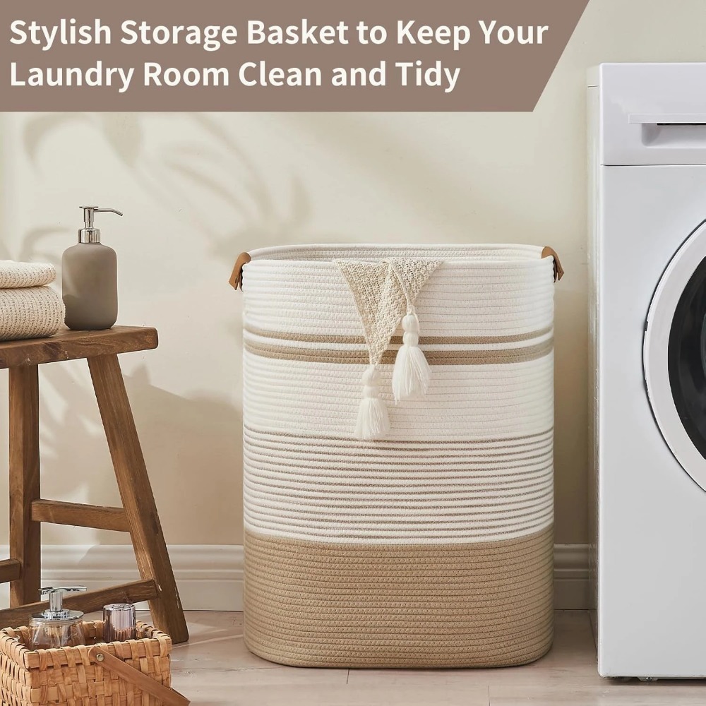Cesto de lavandería tejido, ce - Home Decor Hampers reseña y precio