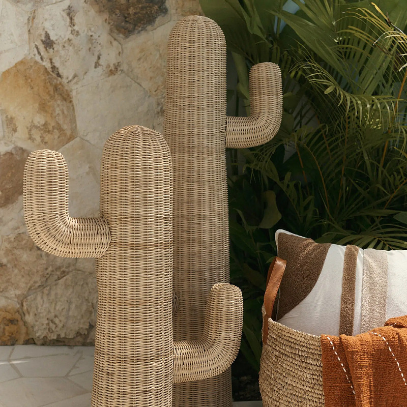 Estatua de Cactus de Ratán Hec - Home Decor Modern Organic reseña y precio