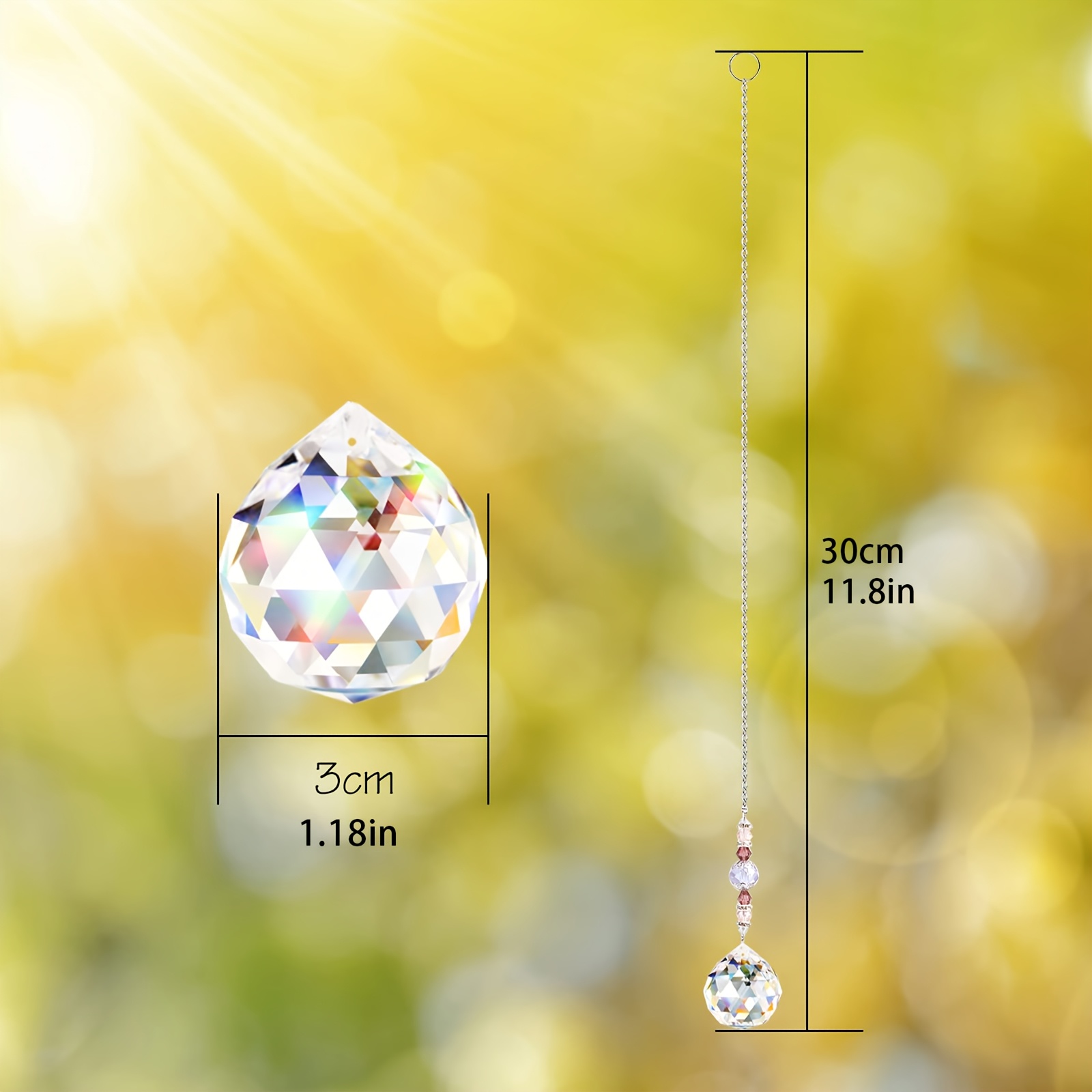 4 Uds. Atrapasueños de cristal - Crystal Sun Catcher reseña y precio