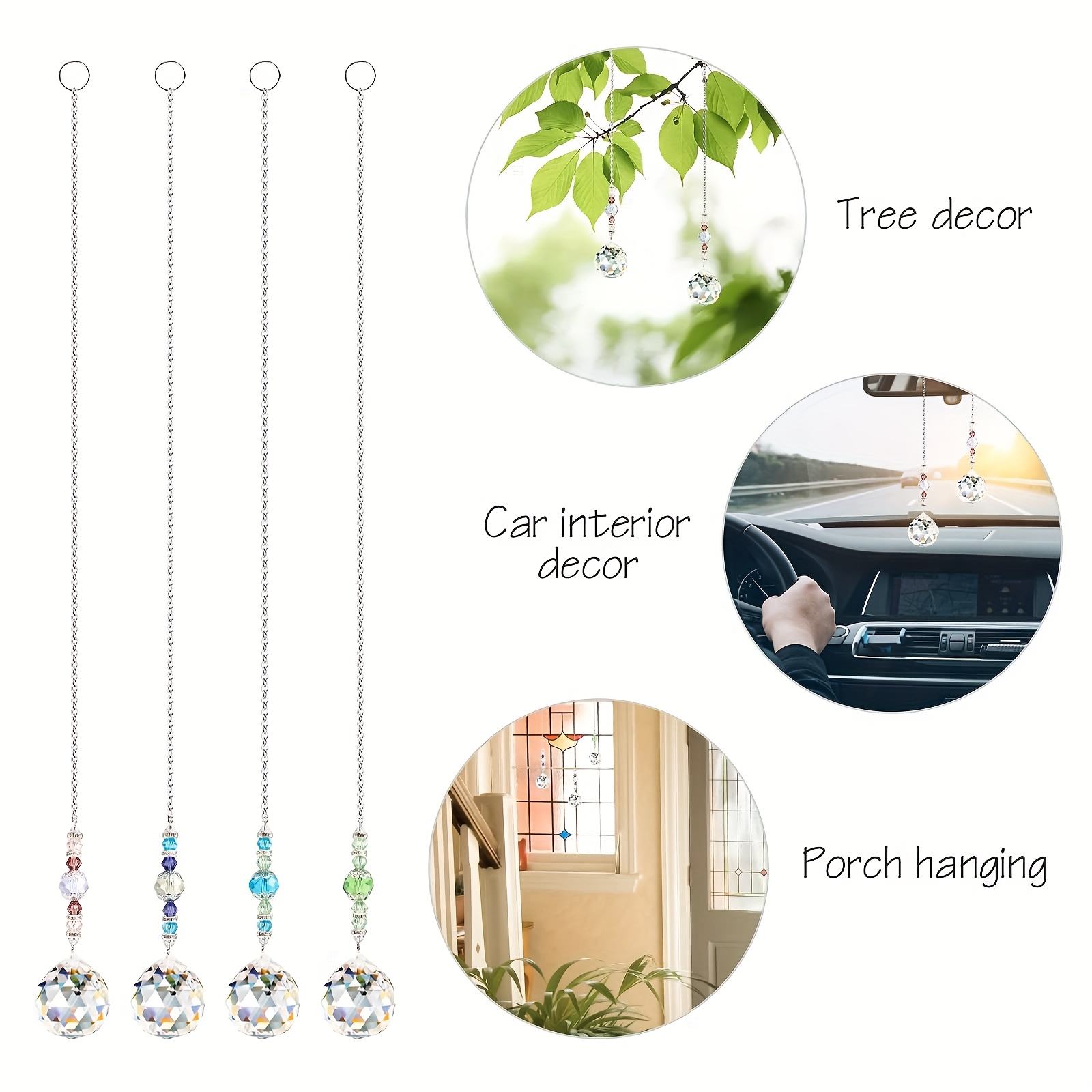 4 Uds. Atrapasueños de cristal - Crystal Sun Catcher reseña y precio