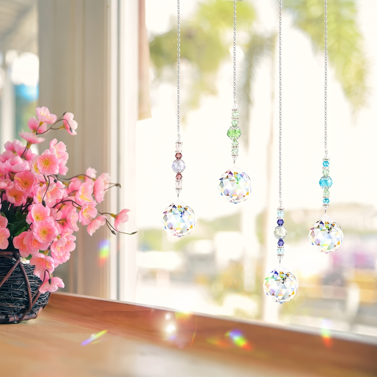 4 Uds. Atrapasueños de cristal - Crystal Sun Catcher reseña y precio