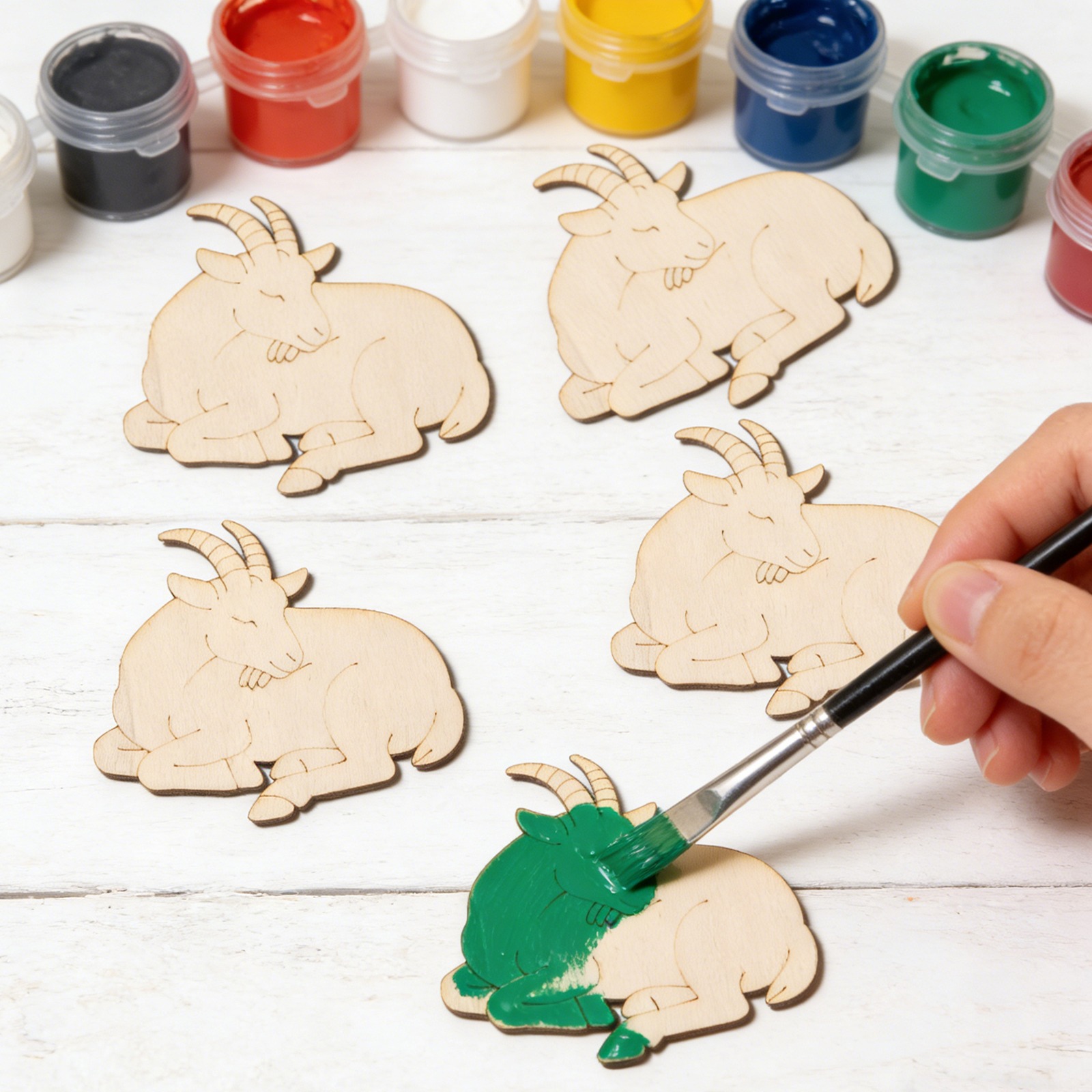 Juego de 10 Adornos de Madera  - Home Decor Painting reseña y precio