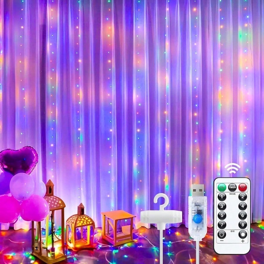 Luces de cortina, 300 luces LE - String Curtain Light reseña y precio