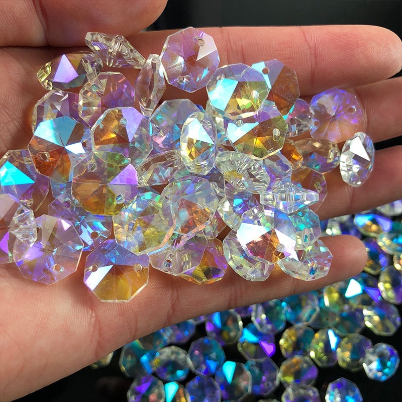 100 piezas de cuentas octogona - Crystal Sun Catcher reseña y precio