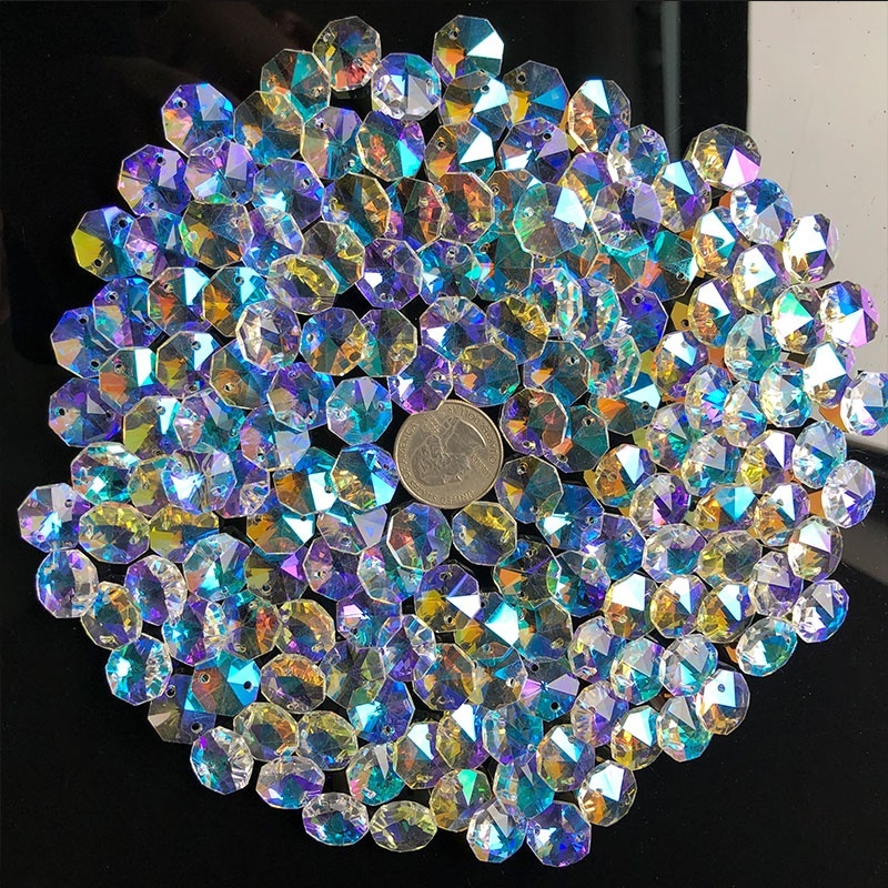 100 piezas de cuentas octogona - Crystal Sun Catcher reseña y precio